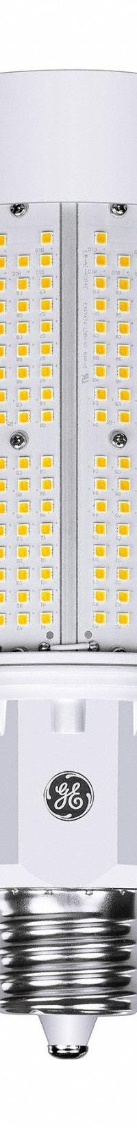 HID Replacement LED Bulb: Universal Burning, Corncob ED18, Mogul Screw (EX39), 180 W Watt, 4000K (MPN LED180ED18/740). Key specifications — Color Temperature: 4000K; Brand: GE LAMPS; Shatter-Resistant: No.