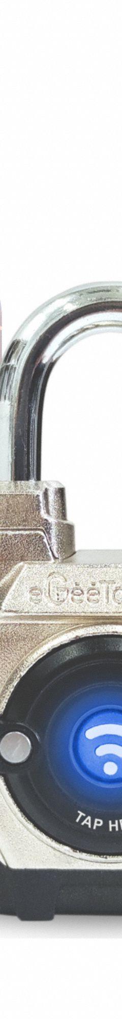 EGEETOUCH Bluetooth Padlock: Silver, Zinc Die-Cast, Stainless Steel Shackle (MPN 5-02501-94). Key specifications — attr1351169: NFC; attr1320070: Series 5th Gen; attr1314123: EGEETOUCH.