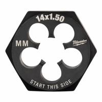 MILWAUKEE Hex Threading Die: M14x1.5 Metric, 1 7/16 in Hex Wd, Black Oxide Carbon Steel (MPN 49-57-5366)