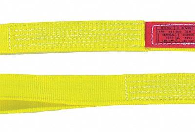 LIFT-ALL Web Sling: Type 3, Nylon, 7 ft Sling Lg, 11 in Eye Lg, 2 Plies - Standard Nylon Flat-Eye Web Slings