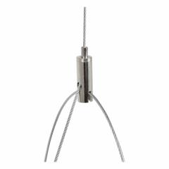 SYLVANIA Linear Highbay 2A, Aircraft Cable Mount: 60 in Lg, For Linear High Bay 2A (MPN LNHIBA2A/ACCABLEMT). Key specifications — Color: Silver; Material: Steel; Includes: Cable Mount; Accessory Type: Chain Mount; For Use With: Linear High Bay 2A; Finish: Unfinished; Brand: SYLVANIA.