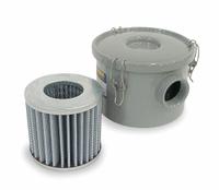 SOLBERG Vacuum Filter: 5 micron Rating, 99% Efficiency, 7 5/16 in Outside Dia, 6 1/2 in Overall Ht (MPN CSL-849-125HC). Key specifications — attr101190: CSL-849-125HC; attr101197: 6JD21; attr101198: VFD3S; attr101207: Carbon Steel; attr101193: SOLBERG.