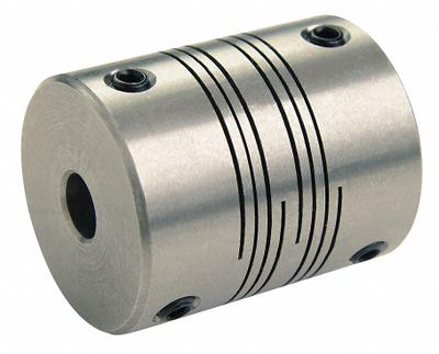 RULAND MANUFACTURING Motion Control Coupling: 3° Angular Misalignment, 9 mm Bore Dia 1, Aluminum - High-Precision Set Screw Beam Shaft Couplings