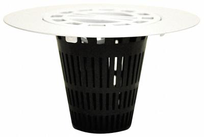 DANCO Cover: Plastic/Stainless Steel, Matte, 4 1/4 in Overall Dia, 2 1/2 in Overall Ht - Shower Drain Hair Catchers