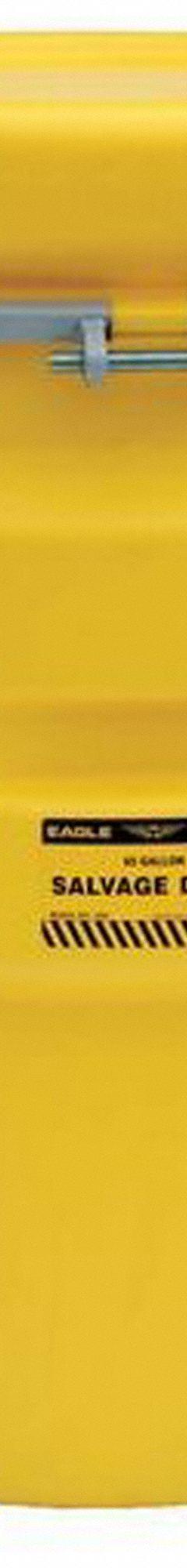 EAGLE Salvage Drum: HDPE, 65 gal, Bolt Ring, Unlined/No Interior Coating, 38 7/8 in x 31 in, Metal (MPN 1665). Key specifications — Drum Material: HDPE; Drum Head Type: Open Head; UN Rating Solids: 1H2/X200/S; UN Rating Liquids: 1H2/X200/S; Interior Lining: Unlined/No Interior Coating; Drum Message Text: None; Closing Ring Material: Metal; For Holding: Hazardous Materials.