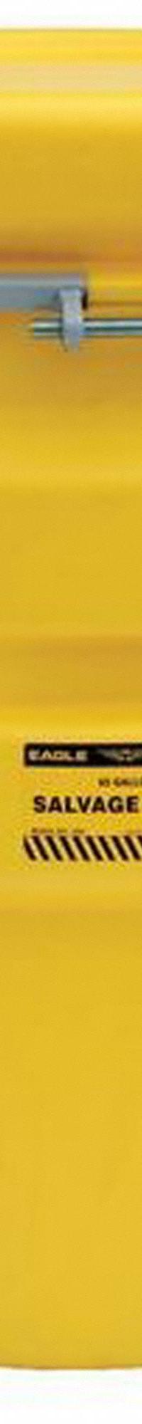 EAGLE Salvage Drum: HDPE, 65 gal, Bolt Ring, Unlined/No Interior Coating, 38 7/8 in x 31 in, Metal (MPN 1665). Key specifications — Drum Material: HDPE; Drum Head Type: Open Head; UN Rating Solids: 1H2/X200/S; UN Rating Liquids: 1H2/X200/S; Interior Lining: Unlined/No Interior Coating; Drum Message Text: None; Closing Ring Material: Metal; For Holding: Hazardous Materials.