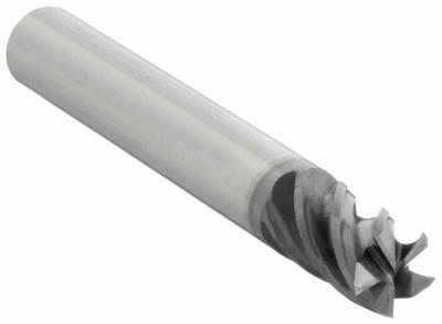 WIDIA HANITA Square End Mill: Carbide, AlTiN Coated, 5 Flute, 3/8" Mill Dia, 1" LOC - Fast-Cutting Carbide Square End Mills for Stainless Steel & Super Alloys