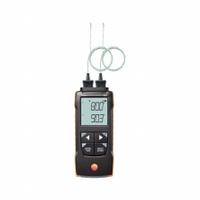 TESTO Thermometer: -58°F to 1,832°F, For Type K Thermocouple Type, 2 Channels, Bluetooth (MPN 0563 0922). Key specifications — Testing Functions: Differential Temperature; Accuracy: ±0.9 °F + 0.3 % of Reading @ -50 to 1,832 °F; Brand: TESTO.