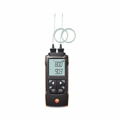 TESTO Thermometer: -58°F to 1,832°F, For Type K Thermocouple Type, 2 Channels - Thermocouple Meters with Wireless Data Output