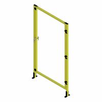 T-Slot Framing System Door: Stand-Alone, Yellow, Right Swing, 84 in H x 39 in W x 5 1/2 in D, Solid (MPN 48354). Key specifications — Finish: Powder-Coated; Brand: FAZTEK; Panel Color: Clear; Panel Type: Solid; Color: Yellow; Material: Polycarbonate; Assembly: Assembled; Manufacturer Part Number: 48354.