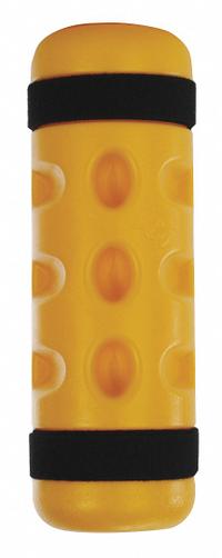 RACK SENTRY Pallet Rack Guard: Strap-On, On Upright, 3 in x 6 in x 18 in, Polymer, Yellow (MPN RSC-75-END). Key specifications — Brand: RACK SENTRY; Mounting Location: On Upright; Includes: (2) Straps; Color: Yellow; Material: Polymer.