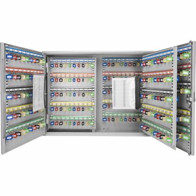 BARSKA Key Cabinet: 400 Key Capacity, Single Key Lock, Steel, Gray, 21 3/4 in Ht - Key Cabinets with Key Lock