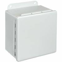 HOFFMAN Enclosure: Steel, 6 in x 6 in x 4 in, NEMA 12/13, Solid Cover, Hinged, Dust Tight (MPN A606CH). Key specifications — Brand: HOFFMAN; Closure Method: Clamps; Knockouts: Not Included.