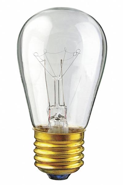 APPROVED VENDOR Incandescent Bulb: Medium Screw (E26), Incandescent, (S) Sign, S14, 11 W Watt - Medium Screw Base (E26) Lamps