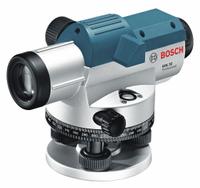 BOSCH Automatic Level: Self-Leveling, 32X, 35 9/16 mm Aperture, 400 ft Working Range (Max), IP54 (MPN GOL 32). Key specifications — attr939412: ±1/16 in @ 100 ft; attr939417: 1° @ 30 ft; attr934739: BOSCH; attr939423: Case.