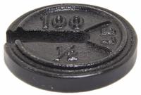 RICE LAKE WEIGHING SYSTEMS Calibration Weight: 0.5 lb Nominal Mass, Slotted Calibration Wt, 7, 0.5lb (MPN 10152). Key specifications — Brand: RICE LAKE WEIGHING SYSTEMS; Calibration Weight Material: Cast Iron.