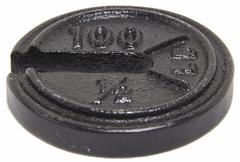RICE LAKE WEIGHING SYSTEMS Calibration Weight: 0.5 lb Nominal Mass, Slotted Calibration Wt, 7, 0.5lb (MPN 10152). Key specifications — Brand: RICE LAKE WEIGHING SYSTEMS; Calibration Weight Material: Cast Iron.