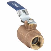 NIBCO Manual Two-Way Ball Valve: 1 in, Bronze, Straight, FNPT x FNPT, 600 psi Max. Pressure (CWP) (MPN T58570LL 1). Key specifications — Brand: NIBCO; Handle: Locking Lever.
