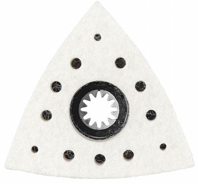 FEIN Oscillating Tool Backing Pad: 3 3/16 in Wd, Non-Vacuum Pad, Starlock, Polishing Pad - Starlock Mounted Sanding Pads
