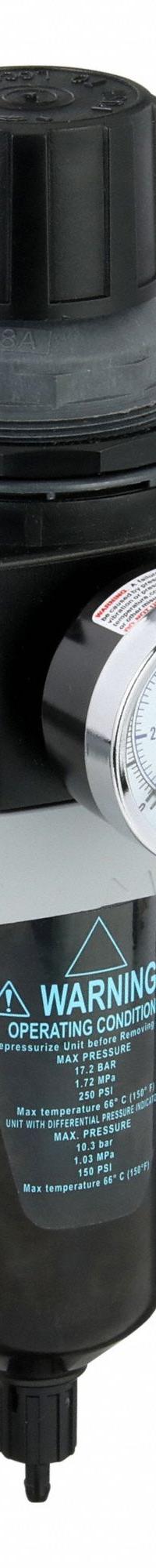 WILKERSON Filter/Regulator: 28 Series, 3/4 in NPT, 235 scfm, 5 micron, 0 psig to 125 psig, Aluminum (MPN B28-06-FLG0B). Key specifications — attr109419: WILKERSON; attr109429: Aluminum; attr109463: Yes; attr109467: Nitrile; attr109468: 28.