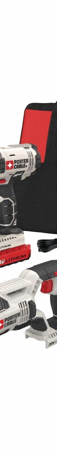 PORTER CABLE Cordless Tool Combination Kit: 4 Tools, 20 V DC Volt, Battery Included, 20V MAX* (MPN PCCK615L4). Key specifications — attr1176460: Reciprocating Saw.