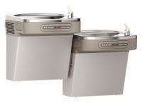 ELKAY Bi-Level Drinking Fountain: On-Wall, 25 5/16 in Ht, Sensor, 8 gph @ 50°F, Gray (MPN LZOOSTL8LC). Key specifications — Housing Color: Gray; Brand: ELKAY; Housing Material: Vinyl Clad Steel; Housing Finish: Vinyl Clad; Chilling Capacity: 8 gph @ 50°F.