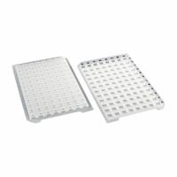 MTC BIO Sealing Mat: Square, 96 Wells, White, + Opening, Silicone, 8.4 mm Well Opening Size (MPN D3320-5). Key specifications — attr1383125: MTC BIO; attr1383132: Not Pre-Slit; attr1383135: + Opening; attr1383140: Square; attr1383126: White; attr1383129: Leak-Proof Seal.