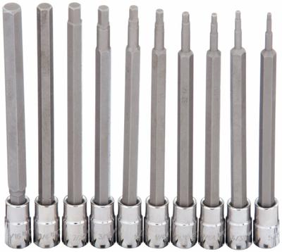 WESTWARD Socket Bit Set: 1 - 25 Pieces, 1/4 in Drive Size, 7 Pieces, 4 3/4 in Overall Lg - Hex Bit Socket Sets