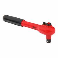 WIHA Hand Ratchet: Pear, Reversible, 10 1/4 in Overall Lg, 1.5° Min Arc Swing, 1/2 in Drive Size (MPN 12853). Key specifications — attr1205598: Reversible; attr1205605: Quick-Release Included; attr1205607: Pear; attr1205624: WIHA.