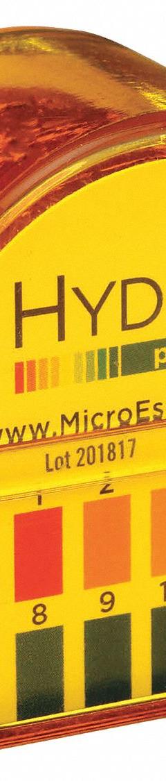 HYDRION pH Paper: 0 pH to 13 pH, 1.0 pH Resolution, 15 ft Overall Lg, 1/8 in Overall Wd, 500 Tests (MPN 3015 10/CS). Key specifications — pH Resolution: 1.0 pH; Brand: HYDRION.