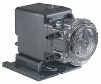 STENNER Peristaltic Chemical Metering Pump: 120V AC, 1/30 hp HP, 40 gpd Max. Flow Rate, Santoprene (MPN 85MFH7A1SUG1). Key specifications — Tubing Material: Santoprene; Brand: STENNER; Reproducibility: ±2.0%.