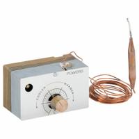 POWERS CONTROLS Unit Mounted Thermostat: 60° to 85°F, 2 Pipes, High Volume Pipes/Air Flow Output (MPN 188-0030). Key specifications — Pneumatic Thermostat Type: Liquid Filled-Bulb; Temperature Control Range: 60° to 85°F; Number of Pipes/Air Flow Output: 2 Pipes, High Volume; Thermostat Action: Direct and Reverse; Mounting Direction/Capillary Length: 96 in; Brand: POWERS CONTROLS.
