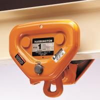 HARRINGTON Trolley: Push, 20,000 lb Max Hoist Load Capacity (MPN PT100). Key specifications — For Beam Shape: Flat; Trolley Frame Material: Steel.