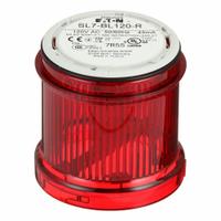 EATON Tower Light Module: Flashing, 110/120V AC, Red, 73 mm Overall Dia, 3 in Overall Ht, SL7 (MPN SL7-BL120-R). Key specifications — Brand: EATON; Compatible with Series: SL7; Lens Color: Red; Operating Voltage: 110/120V AC; Manufacturer Part Number: SL7-BL120-R.