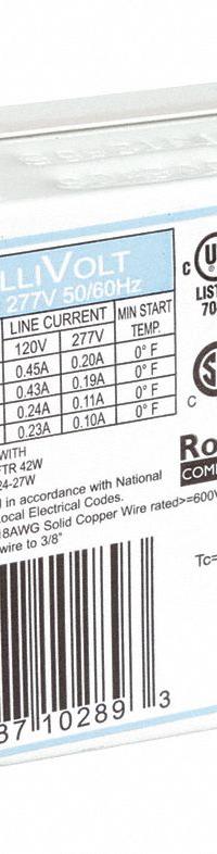 ADVANCE CFL Ballast: 120 to 277V AC, 1/2 Lamps Supported, 32 W_42 W Bulb Watt, 4 1/4 in Overall Lg (MPN ICF-2S26-H1-LD-K). Key specifications — Lamp Types Supported: (1 or 2) CFT26; Ballast Bulb Type: CFS; Brand: ADVANCE; Number of Lamps Supported: 1.