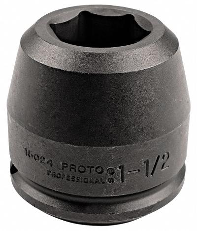 PROTO Impact Socket: 1 1/2 in Drive Size, SAE, 4 3/16 in Socket Size, 6-Point - 1-1/2" Drive Impact Sockets
