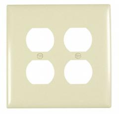 LEGRAND Wall Plate: Duplex Outlet, 2 Gang, Ivory, Jumbo Size (MPN TPJ82I). Key specifications — Brand: LEGRAND; Material: Nylon.