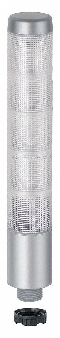 WERMA Tower Light Assembly: 4 Tier, Blue/Green/Red/White, Sounder Tier Included, 243 mm Overall Ht (MPN 69946075). Key specifications — Manufacturer Part Number: 69946075; Brand: WERMA; Operating Voltage: 24V AC/DC; Light Tier Color: Red.