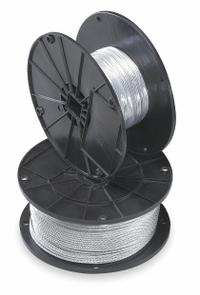 B-LINE BY EATON Wire Rope: Galvanized Steel, 7 x 19, 840 lb Working Load Limit, 250 ft Overall Lg (MPN BKW188). Key specifications — Brand: B-LINE BY EATON.