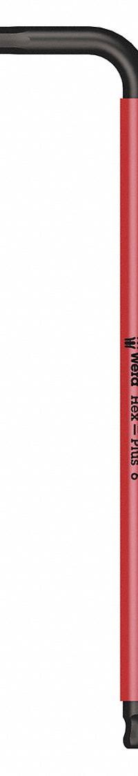 WERA Hex Key: 1 Ball Ends, 6 mm Tip Size, Metric, Long, Alloy Steel, Black Oxide, 6 3/4 in Handle Lg (MPN 05022612001). Key specifications — attr1205521: WERA; attr1205526: Black Oxide.