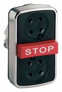 SCHNEIDER ELECTRIC Multihead Operator: Non-Illuminated, 3 Button, Flush Profile, 22 mm Mounting Size (MPN ZB4BA791). Key specifications — attr211308: SCHNEIDER; attr1026606: Momentary/Momentary/Momentary; attr1026618: Stop; attr1026638: XB4; attr1063632: Metallic.