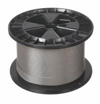 LEXCO CABLE Wire Rope: Galvanized Steel, 7 x 7, 96 lb Working Load Limit, 500 ft Overall Lg, Silver (MPN 1167GAC). Key specifications — End Type: Plain; Brand: LEXCO CABLE.