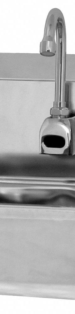 SANI-LAV Hand Sink: 1 Stations, 5 in Bowl Dp, 14 in Bowl Lg, 11 in Bowl Wd, Faucet Included, 18 ga (MPN ES2-605L). Key specifications — Includes Side Splash: Side Splash Not Included; Series: Stainless Steel Hand Wash Sink; Brand: SANI-LAV; Power Source: AC Powered.