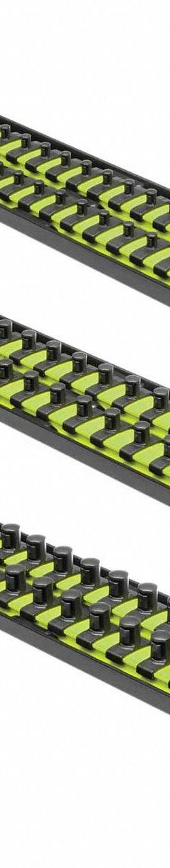 ERNST MANUFACTURING Socket Organizer: Yellow, 4 in Overall Wd, 114 Posts/Slots, Sockets (MPN 8512). Key specifications — attr1125333: (6) Ratchet and Extensions; attr1125346: ERNST MANUFACTURING; attr1125347: Yellow; attr1136588: Sockets; attr1125364: Socket Bit Tray.