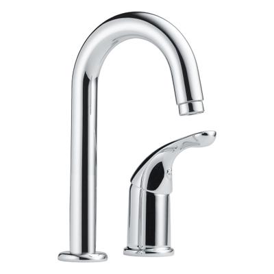 Delta Gooseneck Bar Faucet: Classic, Off-Centered, Deck, Brass, 1.5 gpm Flow Rate - Off-Centered Bar Sink Faucets
