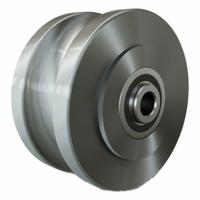 HAMILTON Track Wheel: 4 in Wheel Dia., 2 in Wheel Wd, 1,250 lb Load Capacity, 1/2 in For Axle Size (MPN W-420-100-FUB-1/2). Key specifications — attr1099880: Yes; attr1099886: Clear; attr1099891: HAMILTON.