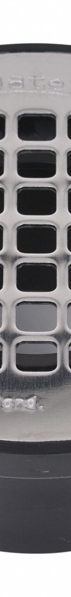 OATEY Floor Drain: 4 in Overall Dia, 4 in Grate Size, 2 in Nominal Pipe Size, Solvent Weld, Plastic (MPN 43578). Key specifications — Color: Black; Connection Type: Solvent Weld; Brand: OATEY; Includes: Screw-In Strainer.