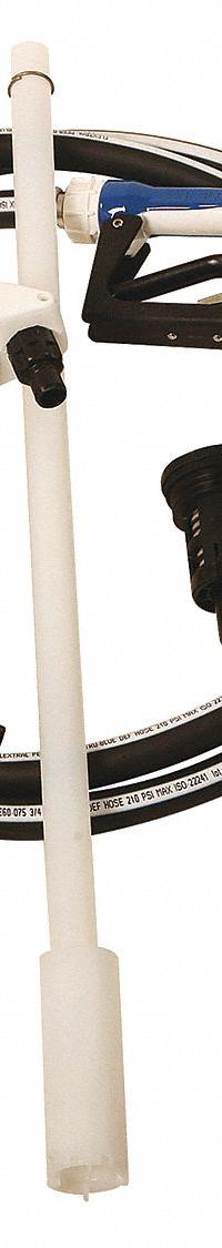 LIQUIDYNAMICS INC. Hand Pump: Lever, Pump with Hose, Nozzle & Spout, 10 oz per stroke, Piston, 40 in (MPN 560008V-3AP-275). Key specifications — Brand: LIQUIDYNAMICS INC.; Housing Material: Polypropylene; Maximum Flow Rate: 10 oz per stroke; Suction Tube Material: Polyethylene.