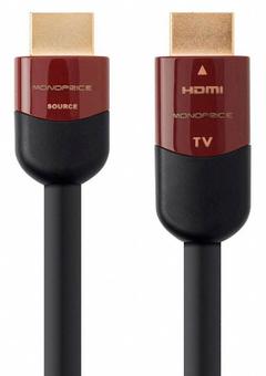 MONOPRICE HDMI Cable: 50 ft Overall Lg, PVC, Black, Commercial (MPN 12962). Key specifications — Fire Rating: Commercial; Manufacturer Part Number: 12962; Brand: MONOPRICE; For Use With: Home Theater; Jacket Material: PVC; End 1 Connection Type: HDMI Male.