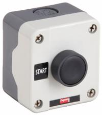 DAYTON Control Station: Push Button, 0 Pilot Lights, 1NO, Start, (1) Push Button, Momentary (MPN 32W265). Key specifications — Brand: DAYTON; Operator Legend: Start; Operator Color: Black; Operator Configuration Type: (1) Push Button.
